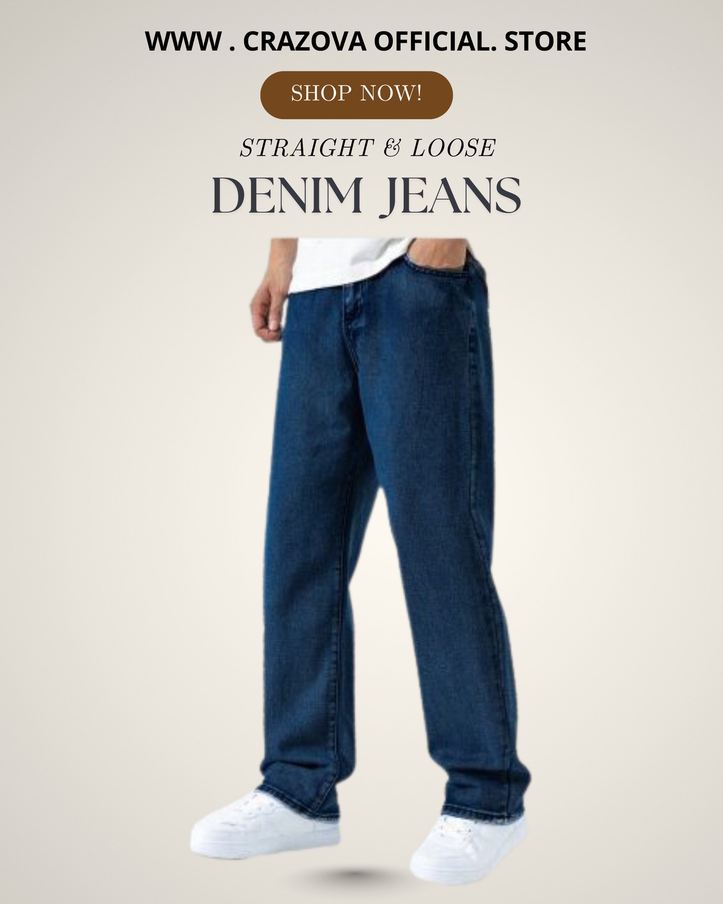 Dark Blue Denim Jeans - Crazova Official