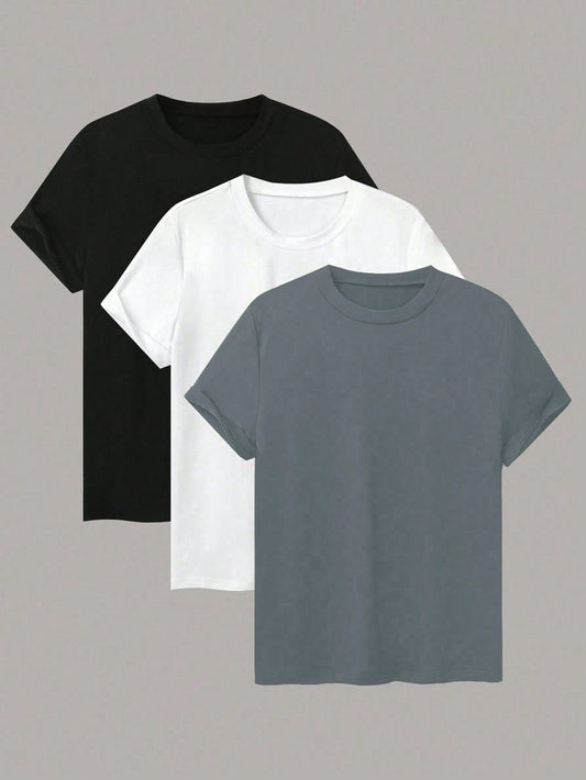 Pack of 3 Basic Plain T-Shirts