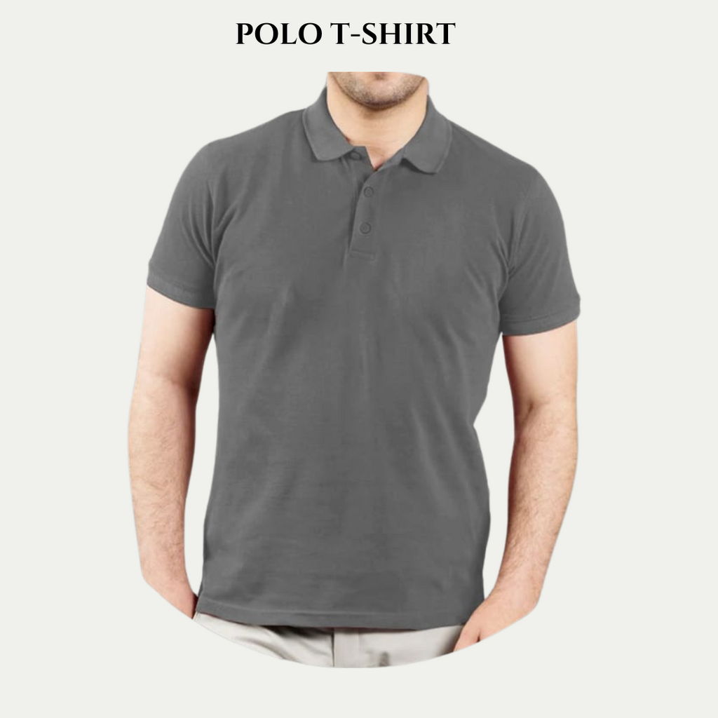 Steel Grey Unisex Polo T.Shirt - Crazova Official