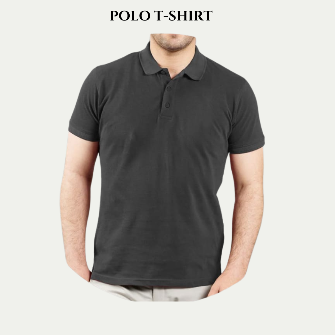 Charcoal Unisex Polo T.Shirt - Crazova Official
