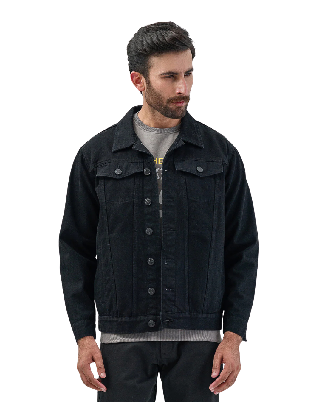 UNISEX DENIM BLACK JACKET - Crazova Official