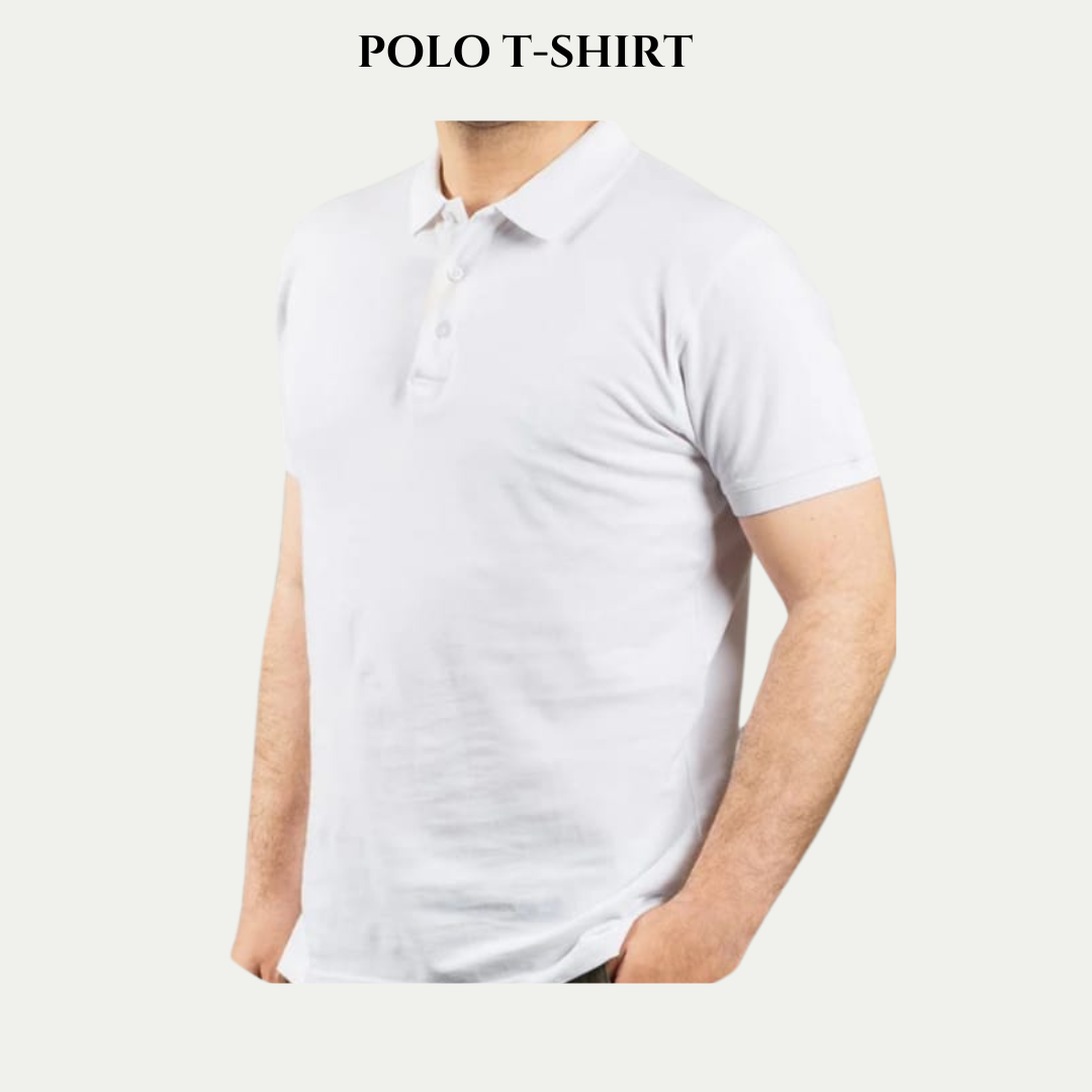 White Unisex Polo T.Shirt - Crazova Official