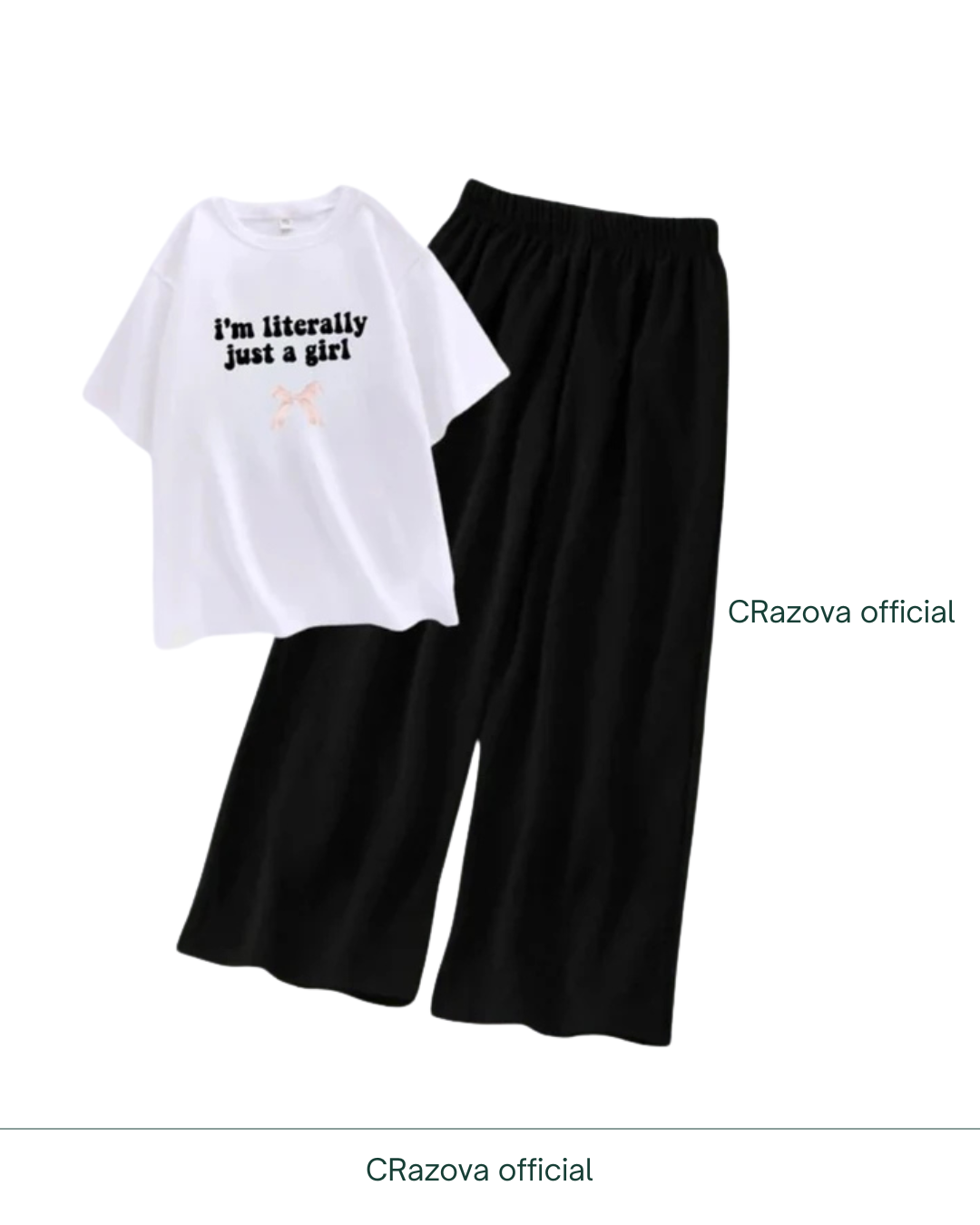 I'm Literally Just A Girl Tee & Black Flapper