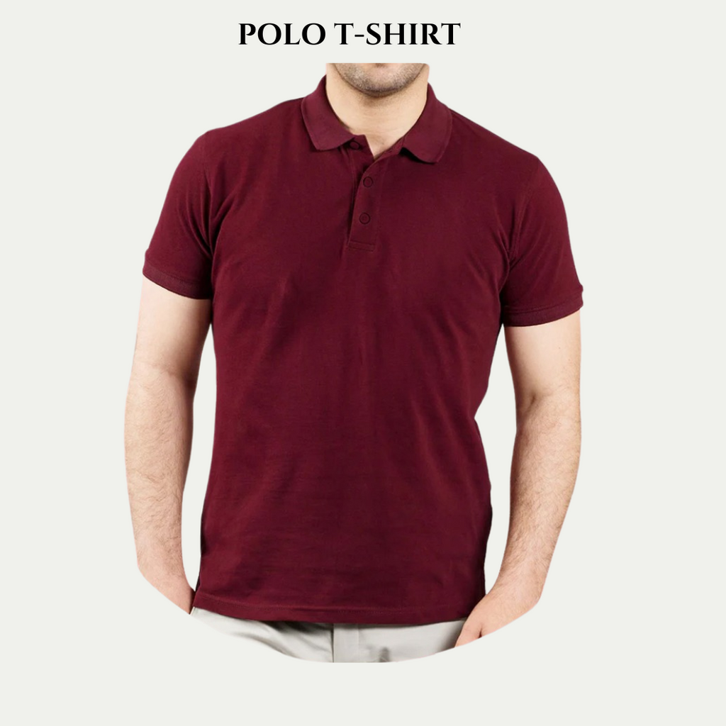 Maroon Unisex Polo T.Shirt - Crazova Official