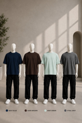 Pack of 4 Plain Oversized Tees