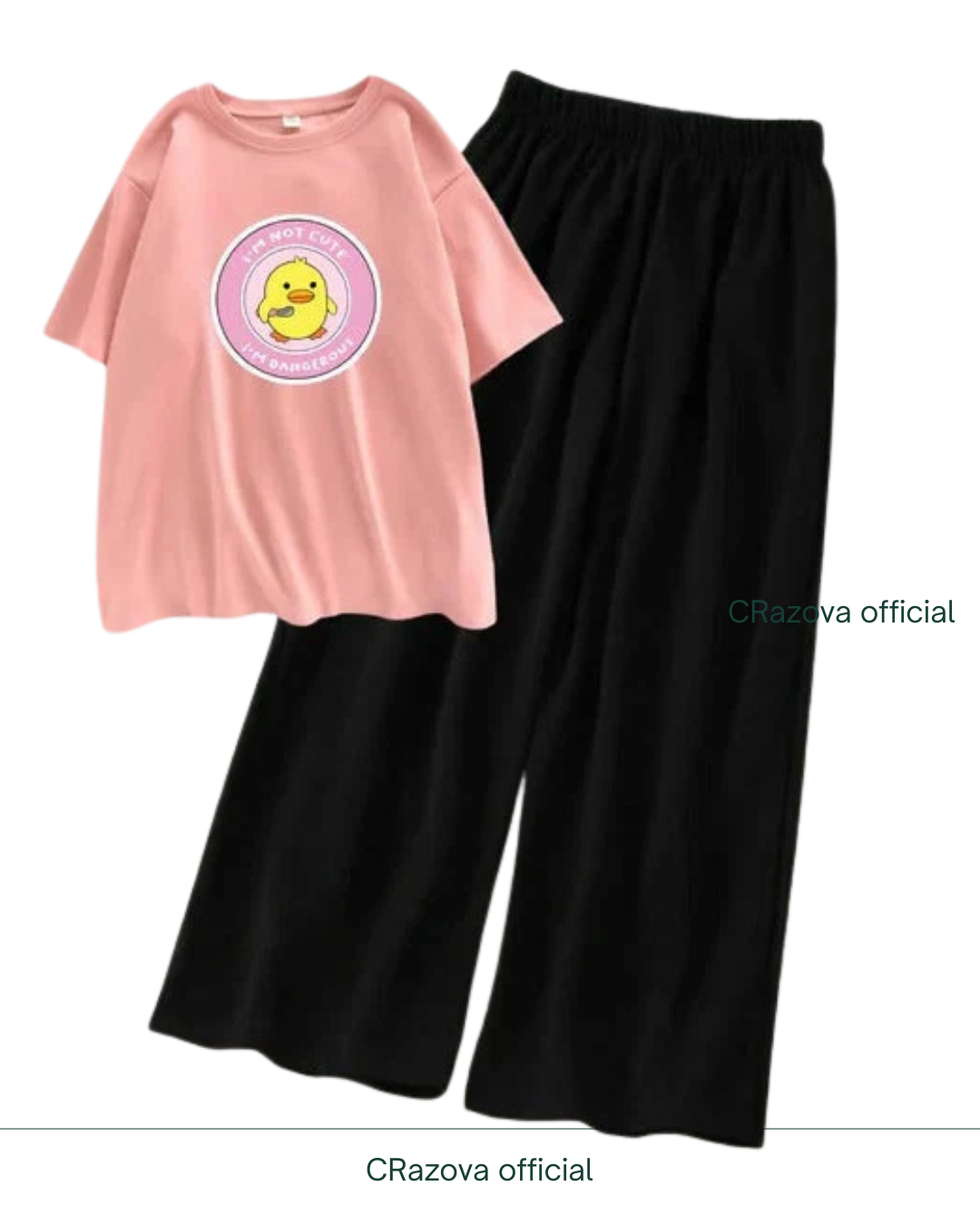 Cute Dangerous Tee & Black Flapper - Crazova Official