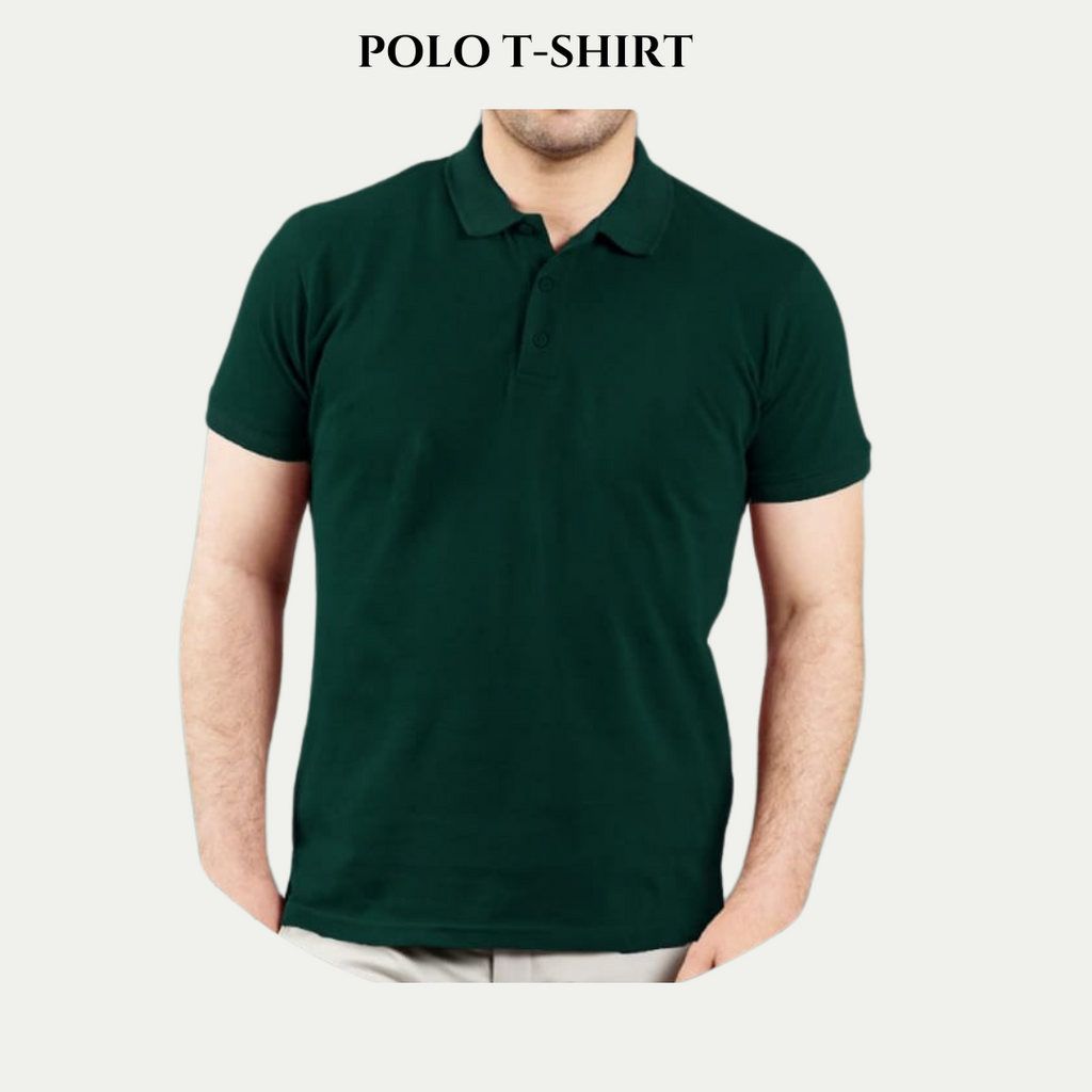 Bottle Green Unisex Polo T.Shirt - Crazova Official