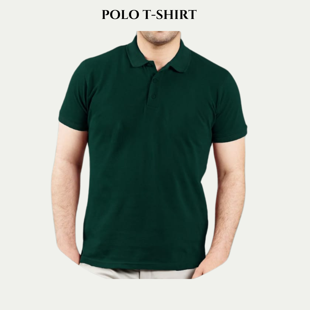 Bottle Green Unisex Polo T.Shirt - Crazova Official