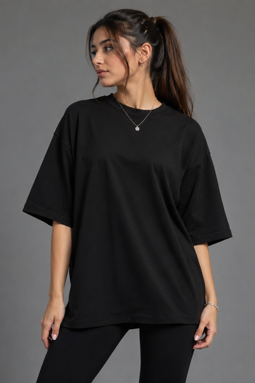 Black Oversized Tee