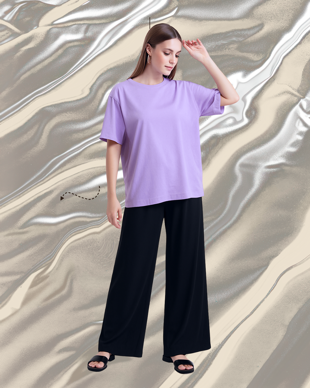 Unisex Lalic Plain Drop Shoulder Tee And Flapper - Crazova Official