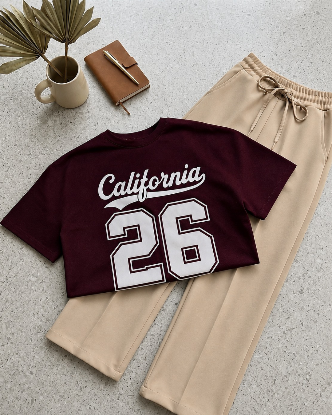 California Oversized Co-Ord Set with Flapper