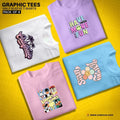 Pack of 4 Printed Tees - Crazova Official