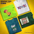 Pack of 4 Printed Tees - Crazova Official