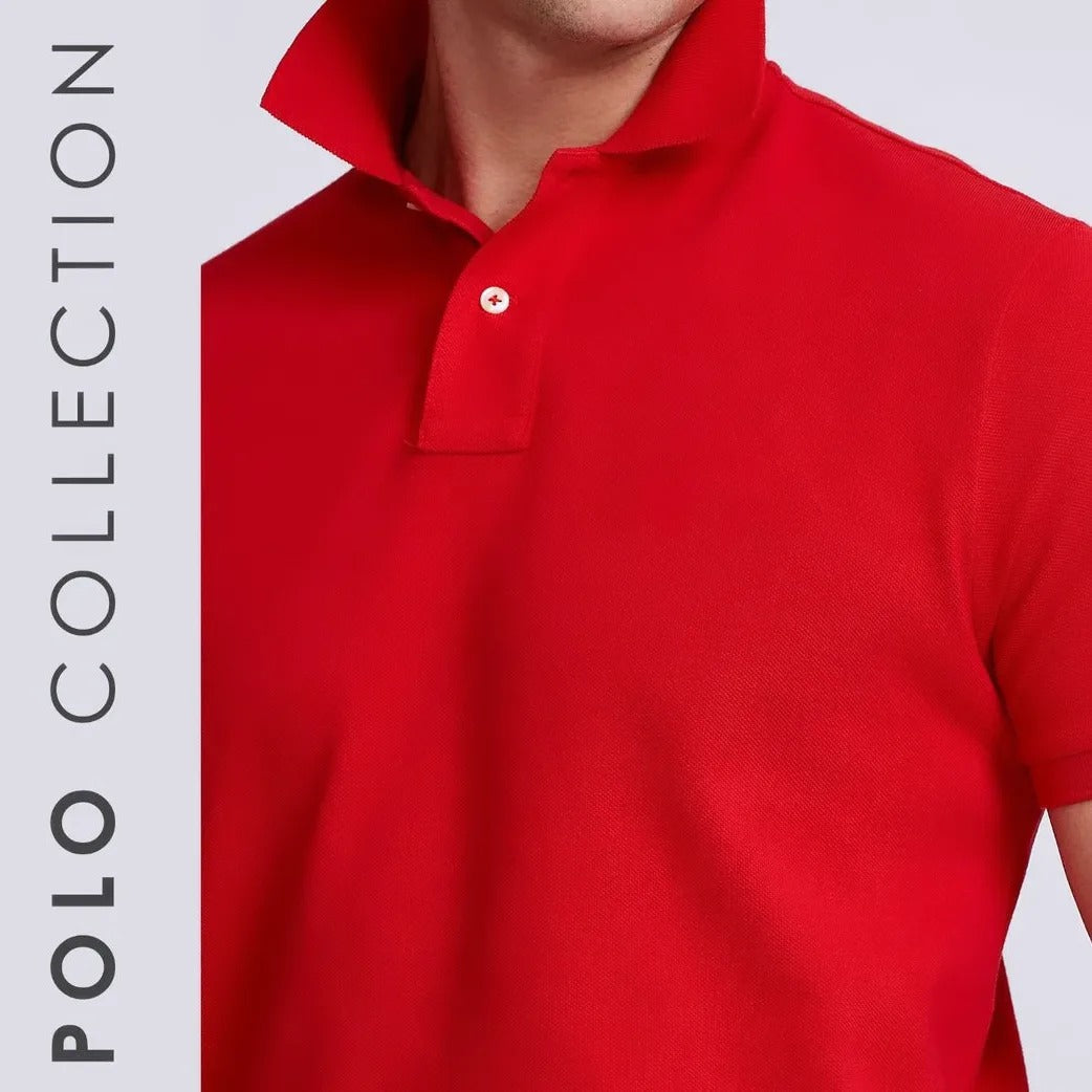 Red Unisex Polo T.Shirt - Crazova Official