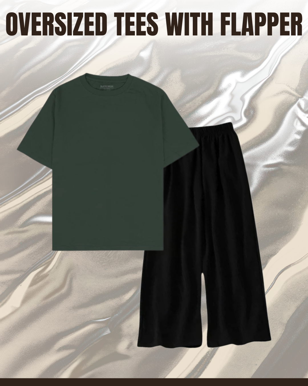 Unisex Plain Drop Shoulder Tees And Flapper - Crazova Official