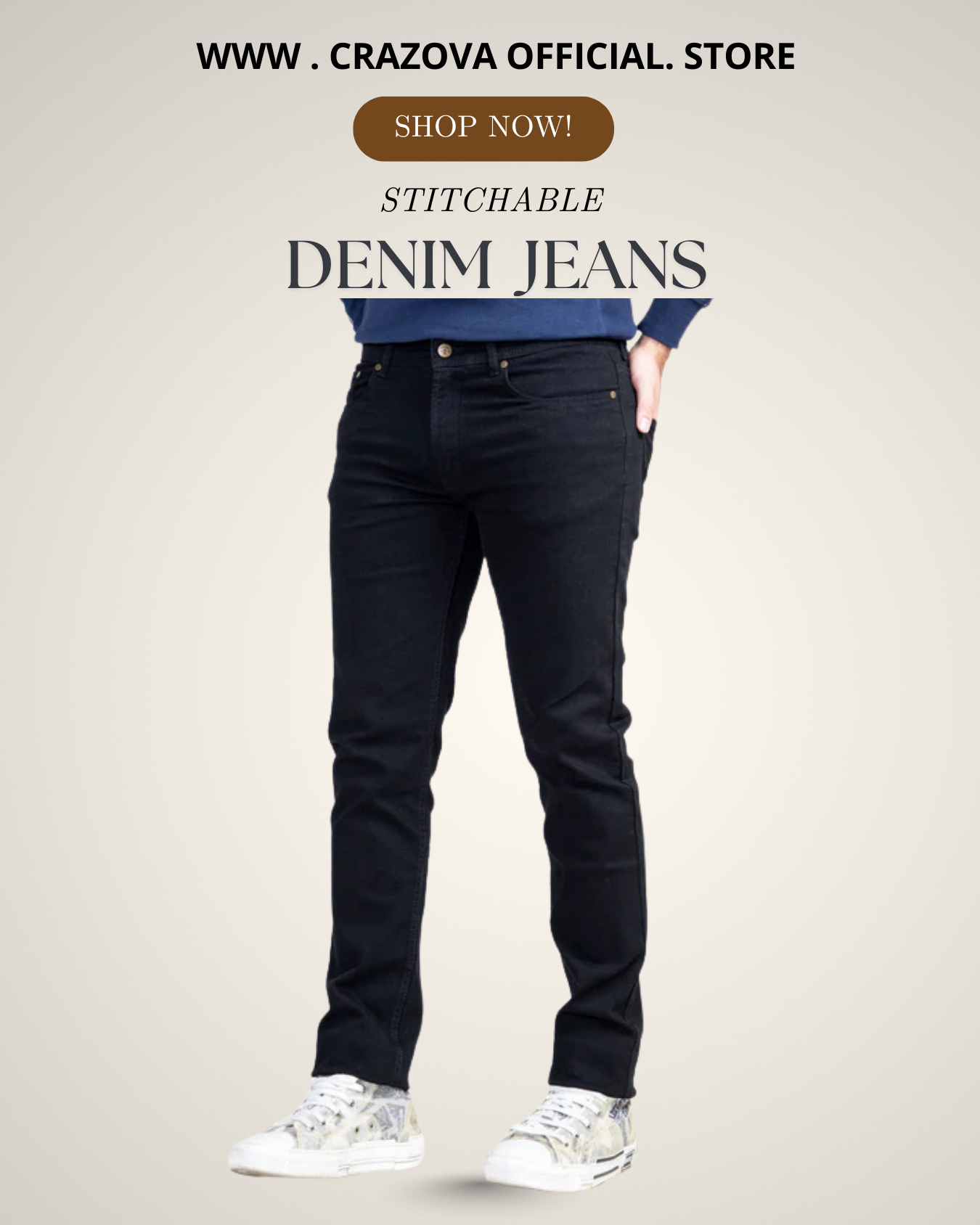 Pack of 3 Premium Denim Jeans - Crazova Official