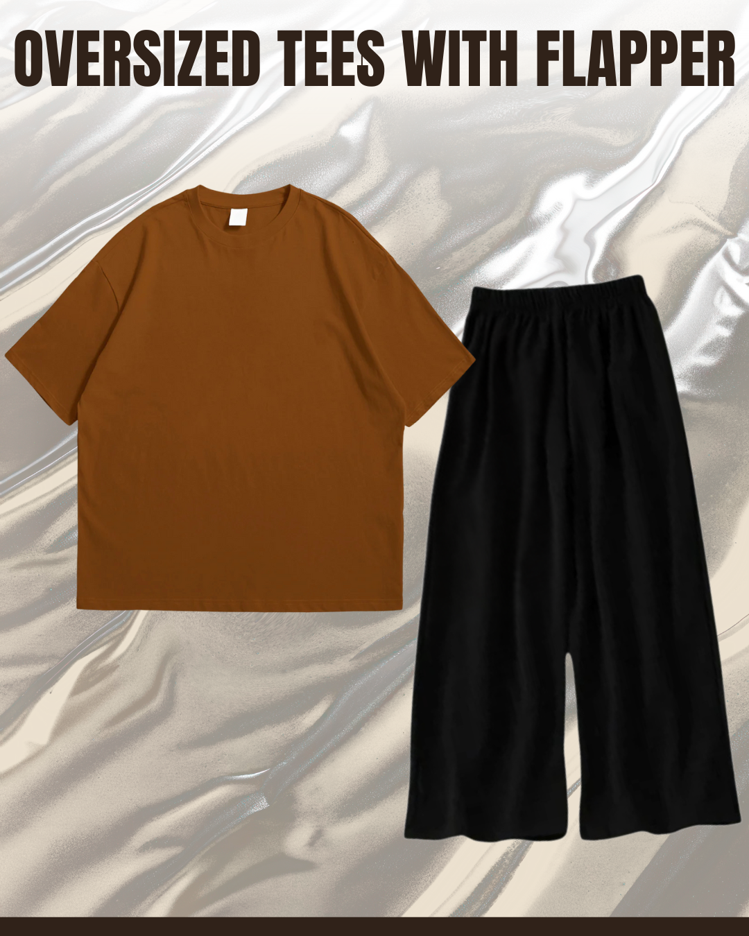Unisex Plain Drop Shoulder Tees And Flapper - Crazova Official
