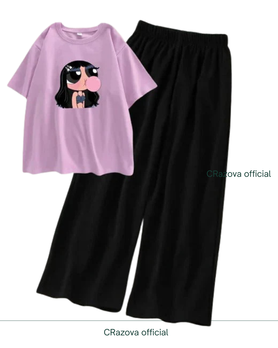 Cute Girl Tee & Black Flapper - Crazova Official