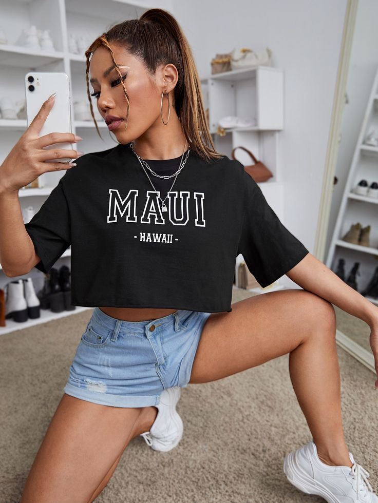 MAUI Crop Tee - Crazova Official