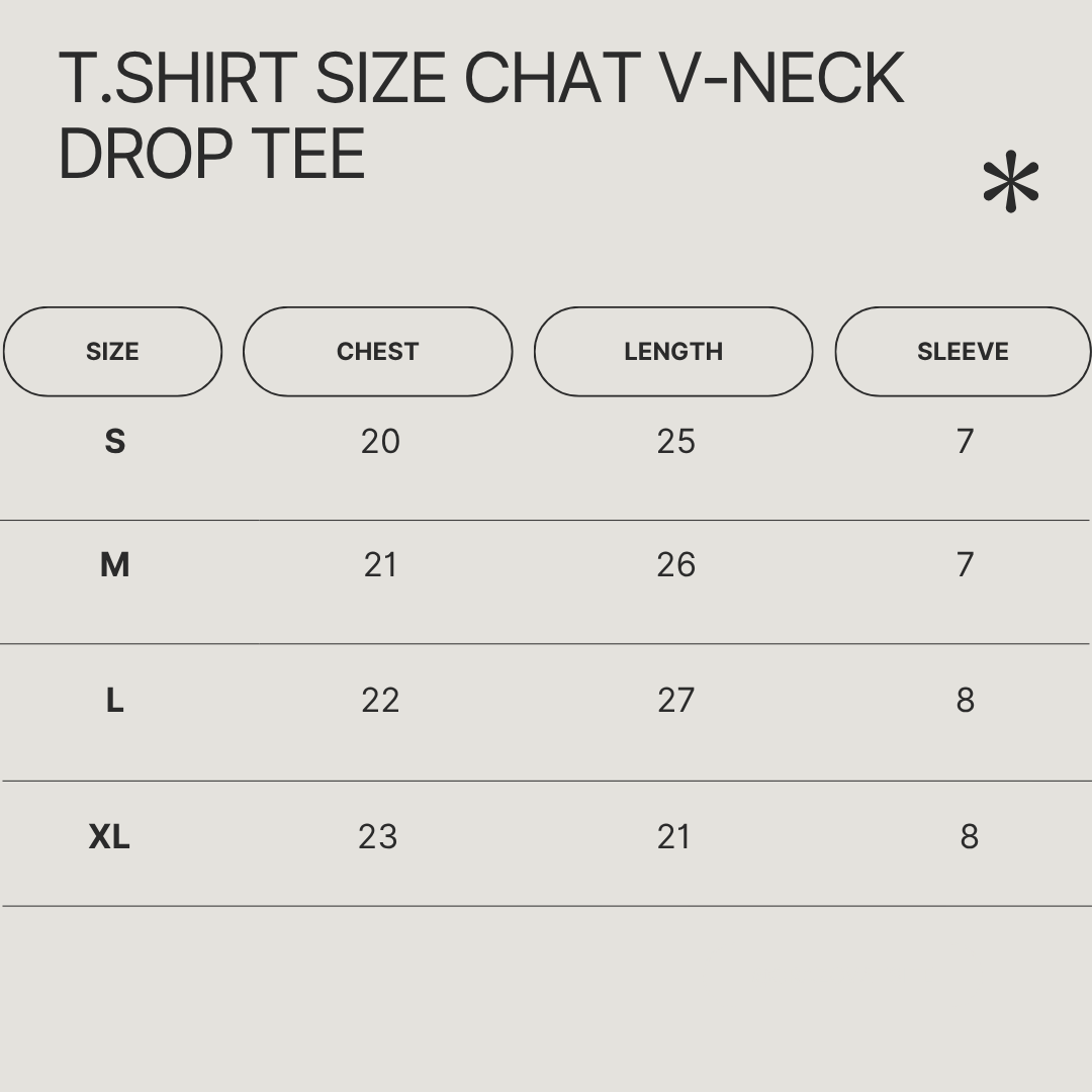 Vortex Unisex 26 V-Neck Printed Drop Shoulder Tee