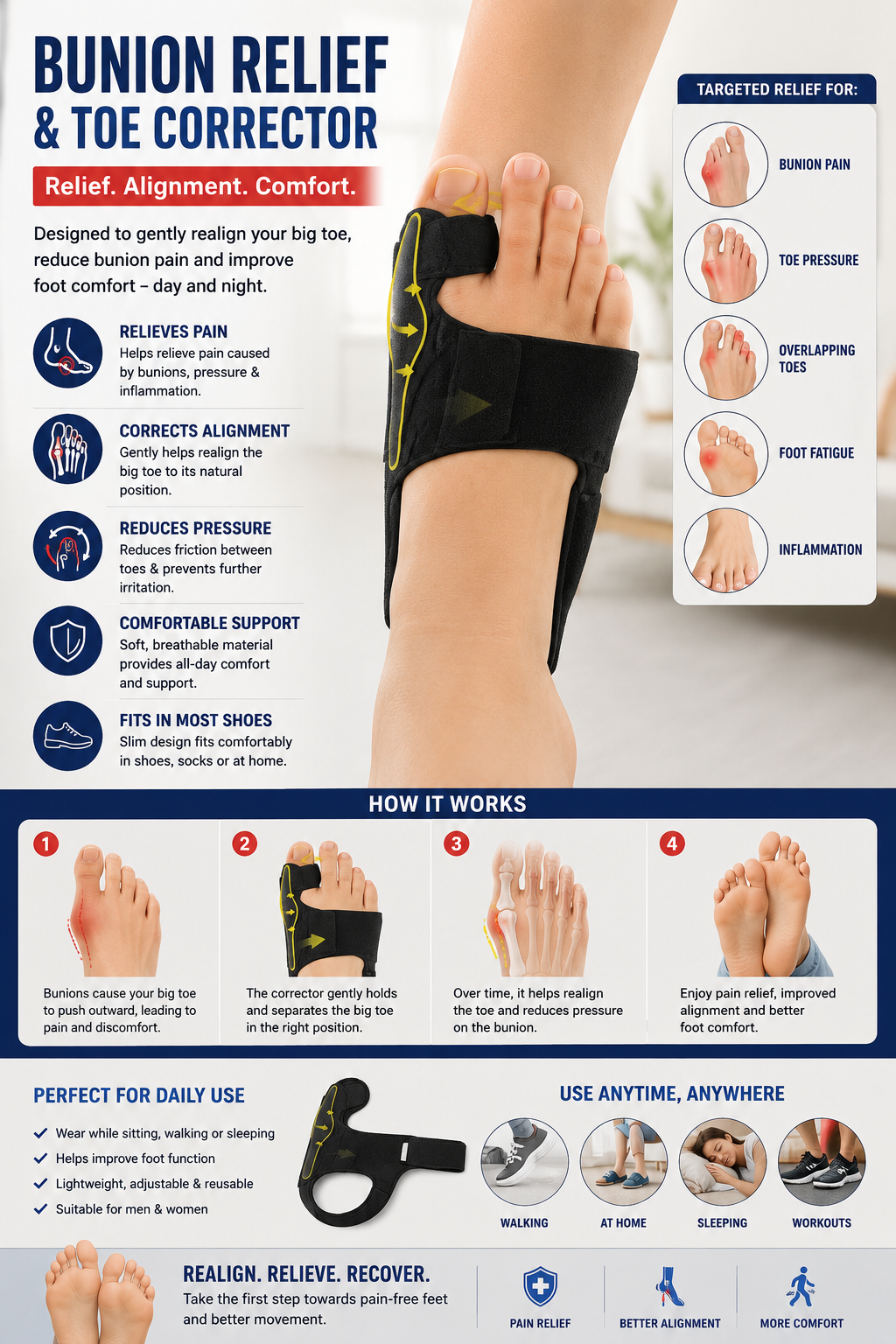 Bunion Relief & Toe Corrector