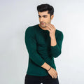 Unisex Bottle Green Full Sleeves T-shirts