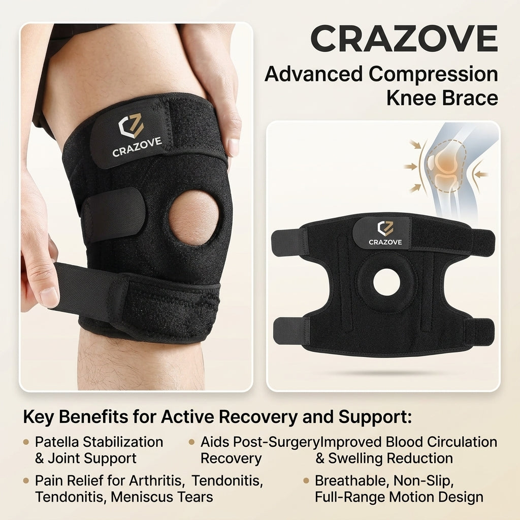 Open Patella Knee Support Brace