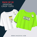 Dollar Pack of 2 Crop Tees - Crazova Official