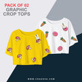 Mushroom Pack of 2 Crop Tees - Crazova Official