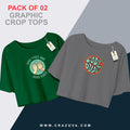Pack of 2 Crop Tees - Crazova Official
