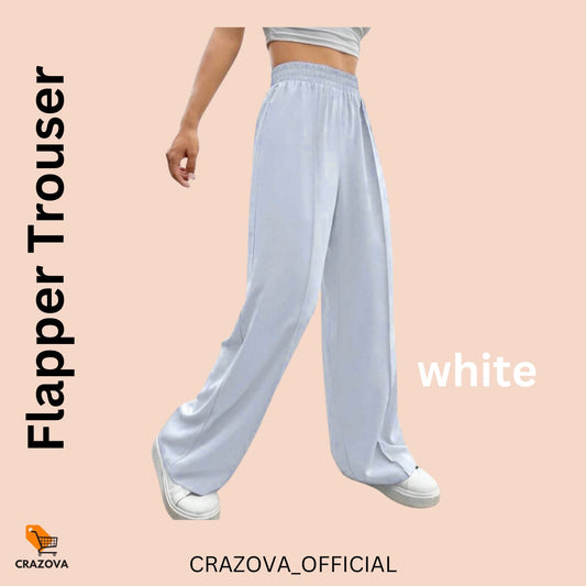 Basic white Flapper Trouser