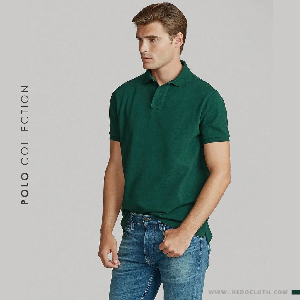 Bottle Green Unisex Polo T.Shirt - Crazova Official