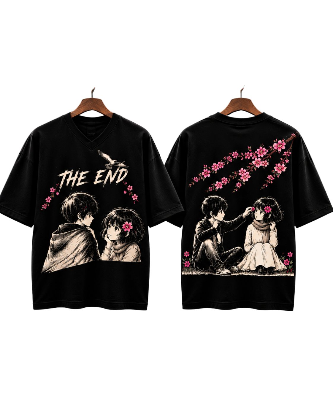 The End Anime Oversized Graphic T-Shirt