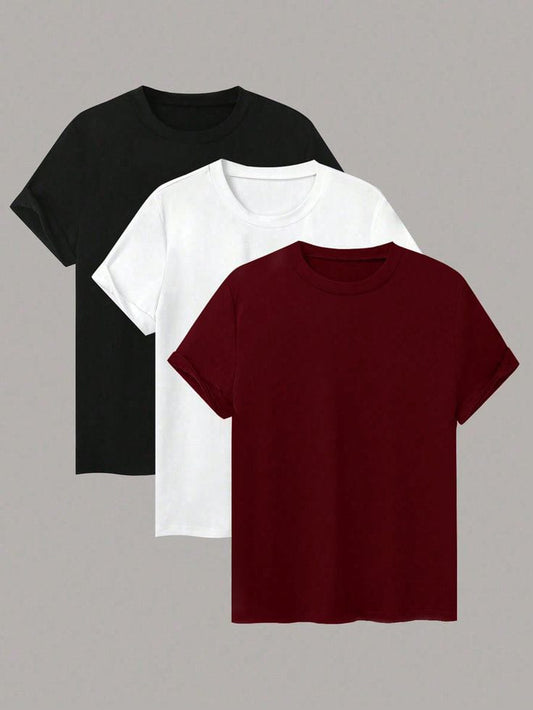 Pack of 3 Basic Plain T-Shirts