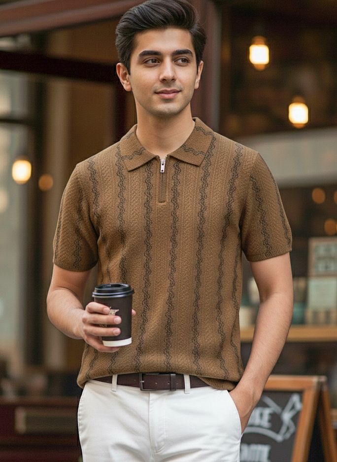 Texture Polo T-Shirt - Crazova Official