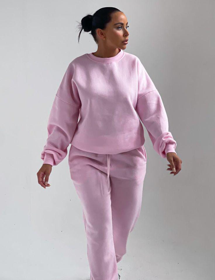 Pink Sweatshirt & Flapper Trouser - Crazova Official