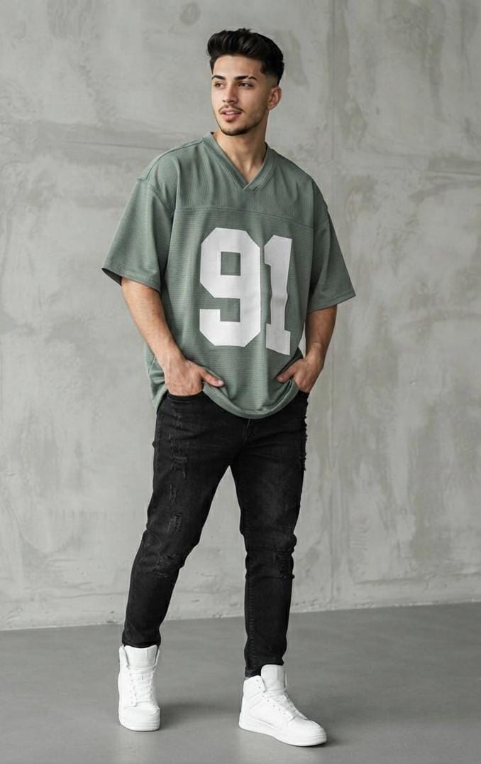V-Neck Oversized Unisex T-Shirt