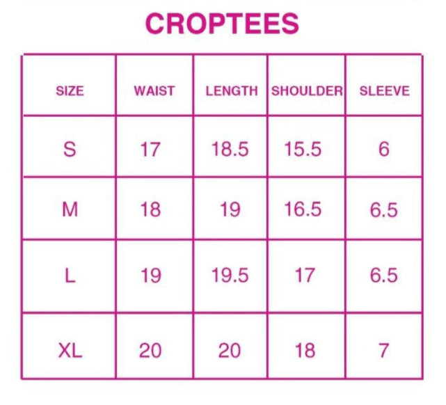 Sunday Crop Tee - Crazova Official