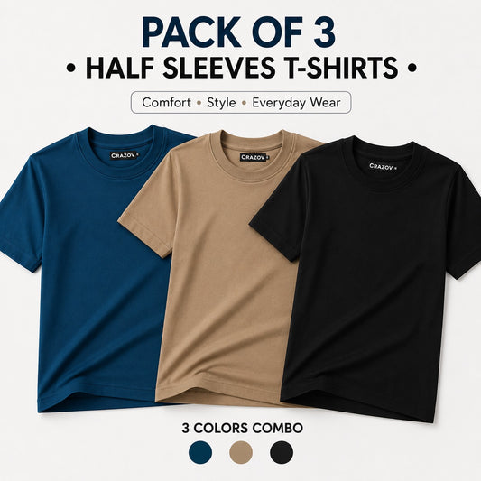 Pack of 3 Basic Plain T-Shirts